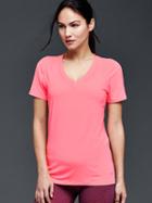 Gap Women Gapfit Breathe V Neck Tee - Sassy Pink