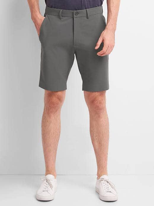 Gap Men Lightweight Stretch Performance Khaki Shorts 10 - Pavement
