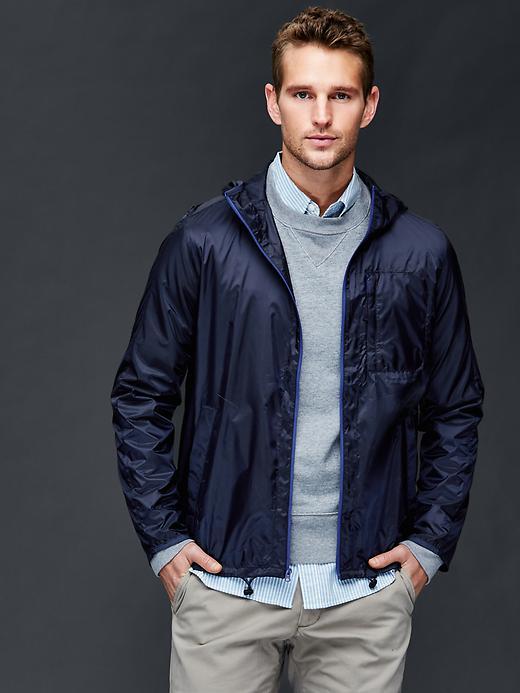 Gap Men Packable Jacket - Dark Night