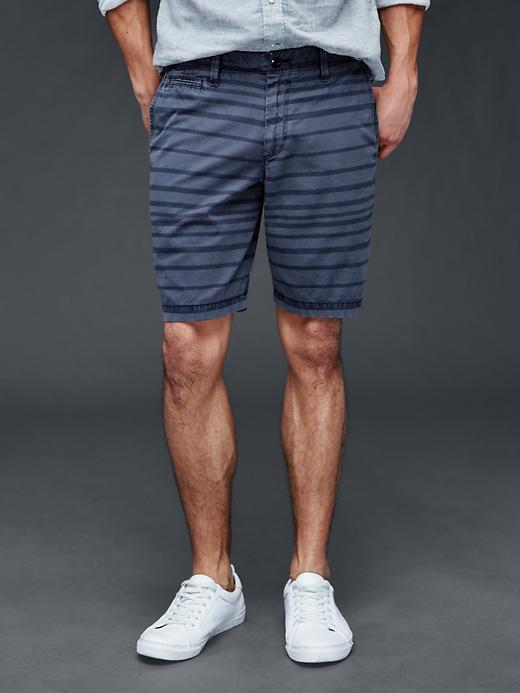 Gap Men Laser Stripe Everyday Shorts 10 - Comet Blue