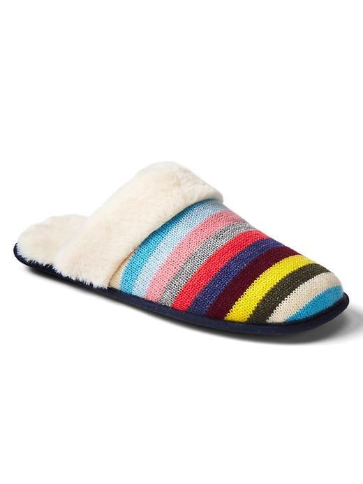 Gap Women Sweater Print Slippers - Crazy Stripe