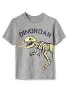 Gap Glow In The Dark Graphic Slub Tee - Light Heather Gray