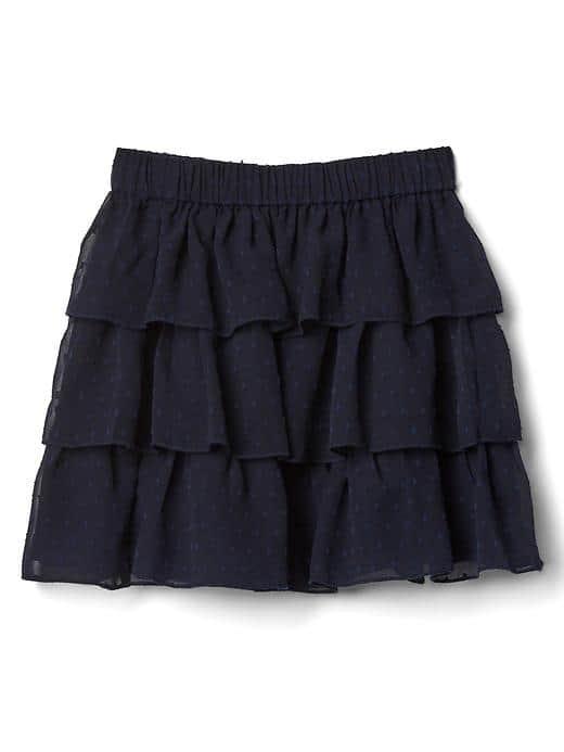 Gap Women Dotty Tiered Flippy Skirt - Blue Galaxy
