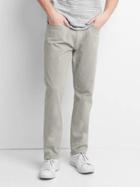 Gap Men Twill Athletic Fit Pants Stretch - Gray