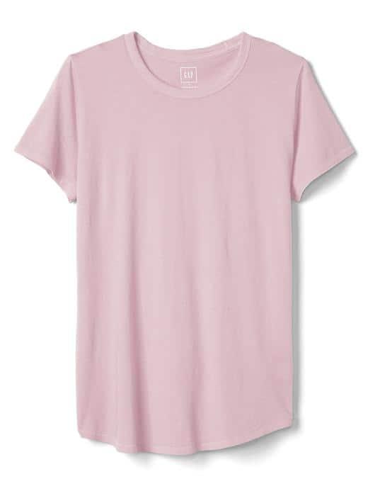 Gap Women Vintage Wash Crewneck Tee - Princess Pink