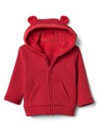 Gap Cozy Bear Zip Hoodie - Modern Red