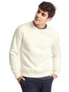 Gap Men Cozy Sherpa Pullover Sweatshirt - New Off White