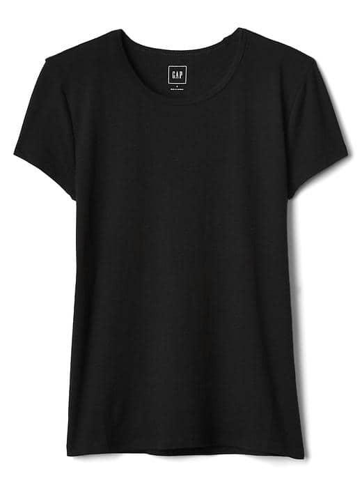 Gap Women Fitted Crewneck Tee - True Black