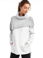 Gap Women Colorblock Funnel Neck Pullover - White