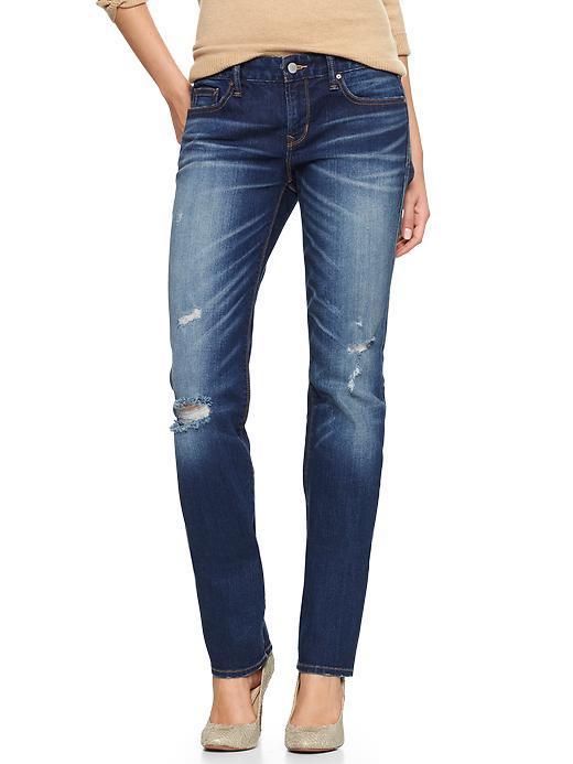 Gap 1969 Destructed Real Straight Jeans - Thunderstruck