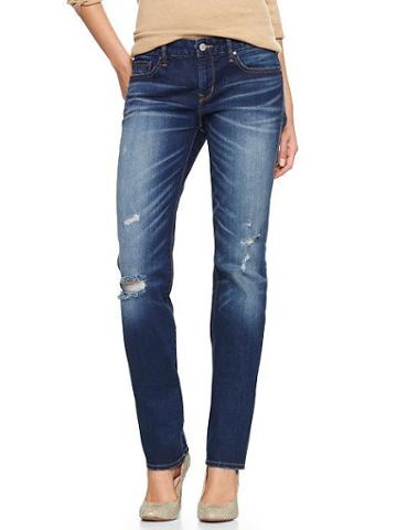 Gap 1969 Destructed Real Straight Jeans - Thunderstruck
