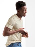 Gap Men Essential V Neck Tee - Oatmeal Heather