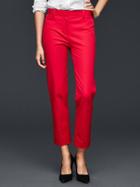 Gap Women Bi Stretch Slim Crop Pants - Pure Red