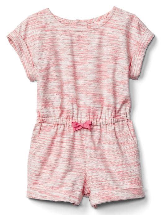 Gap Space Dye Cap Romper - Pink Stripe
