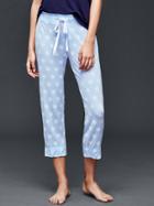 Gap Women Modal Mix And Match Capri Pants - Blue Dot