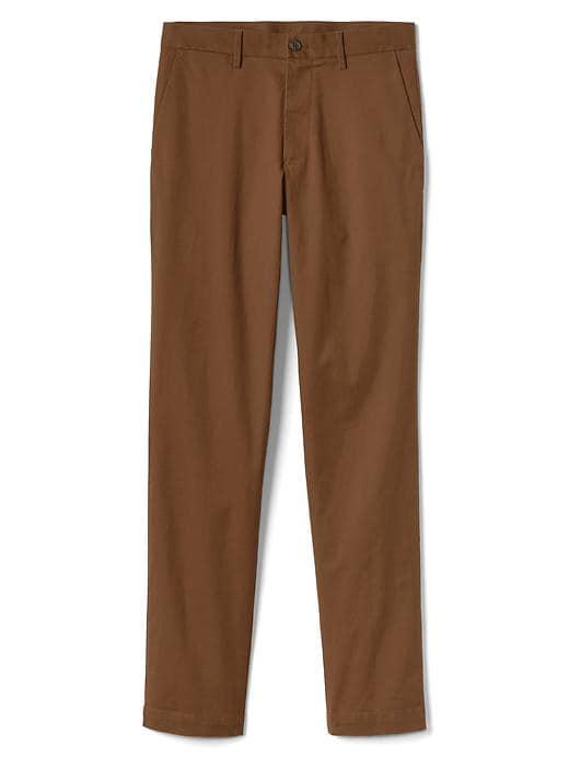 Gap Men Classic Stretch Slim Fit Khakis - Hot Chestnut