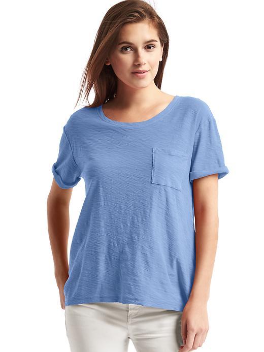 Gap Relaxed Slub Pocket Tee - Cabana Blue