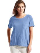 Gap Relaxed Slub Pocket Tee - Cabana Blue