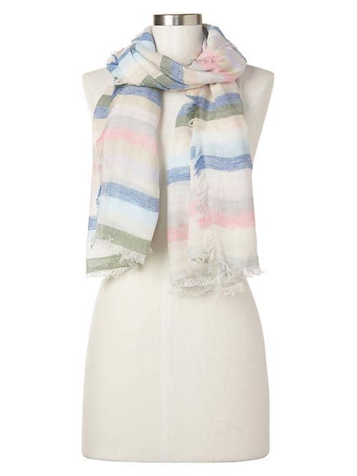 Gap Women Linen Blend Stripe Scarf - Multi Stripe