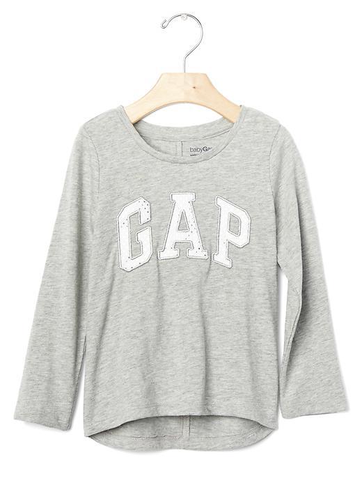 Gap Logo Hi Lo Tee - Light Heather Gray