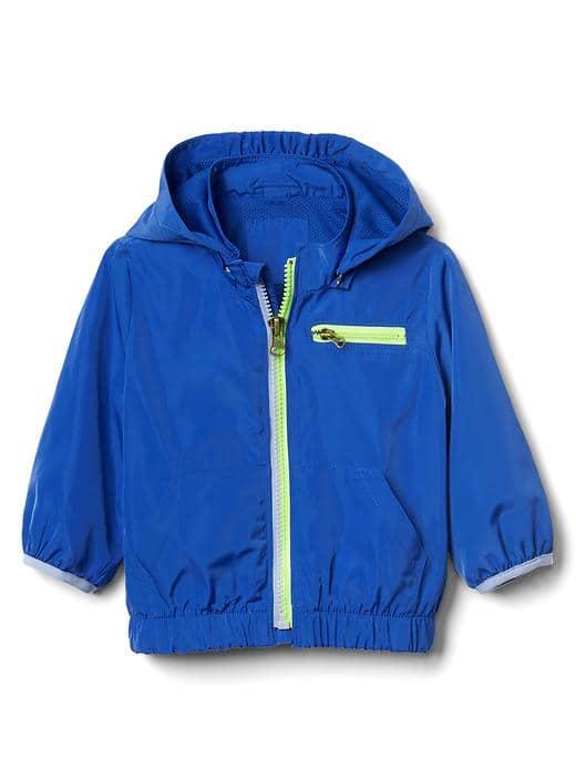 Gap Removable Hood Windbreaker - Blue Allure
