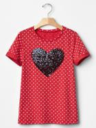 Gap Embellished Graphic Tee - Red