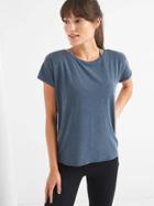 Gap Women Breathe Strappy Open Back Tee - Night Shadow