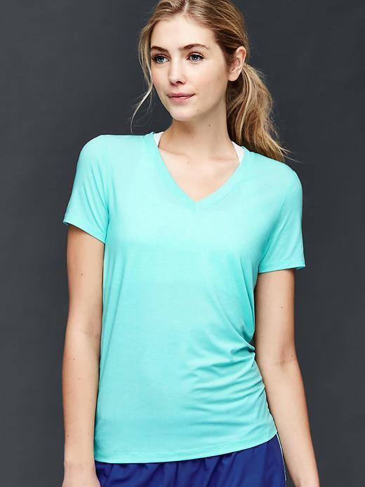 Gap Women Gapfit Breathe V Neck Tee - Aqua