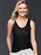 Gap Linen Scoop Tank - True Black