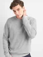 Gap Men Raglan Fleece Crewneck - New Heather Grey