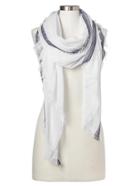 Gap Women Drapey Fringe Open Weave Scarf - White