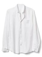 Gap Men Oxford Stripe Trim Standard Fit Shirt - White