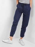 Gap Cotton Linen Utility Joggers - Navy