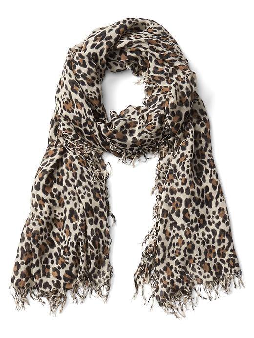Gap Women Leopard Fringe Scarf - Classic Leopard