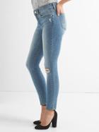 Gap Mid Rise Curvy True Skinny Jeans - Medium Destroy