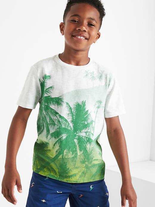 Gap Women Shark Dip Dye Crew Tee - Optic White