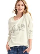 Gap Women Bead Logo Pullover Sweatshirt - Snow Cap
