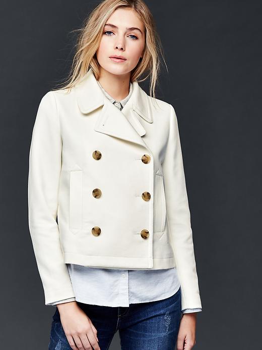 Gap Women Crop Peacoat - Chalk