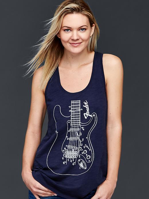 Gap Women Tailgate Fender Graphic Tank - Dark Night