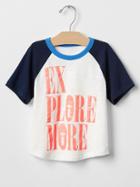 Gap Glow In The Dark Outdoor Baseball Tee - Elysian Blue