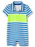 Gap Print Polo Shorty One Piece - Blue Streak