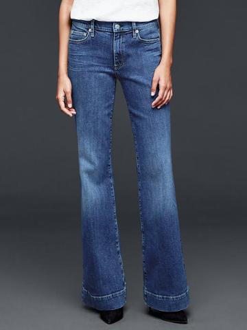 Gap Women 1969 Medium Indigo Authentic Flare Jeans - Medium Indigo