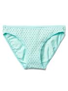 Gap Women Stretch Cotton Low Rise Bikini - Aqua Dot