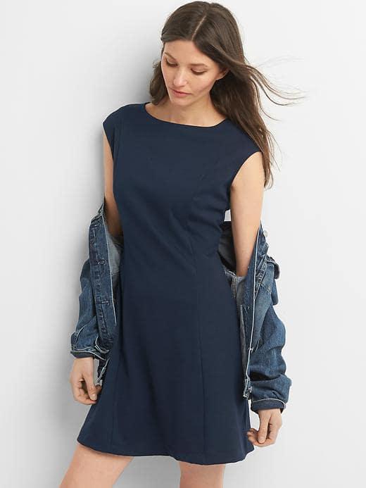 Gap Ponte Cap Sleeve Dress - True Indigo