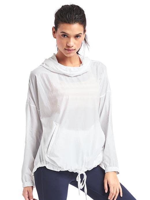 Gap Women Ripstop Oversize Hoodie - White