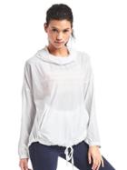 Gap Women Ripstop Oversize Hoodie - White