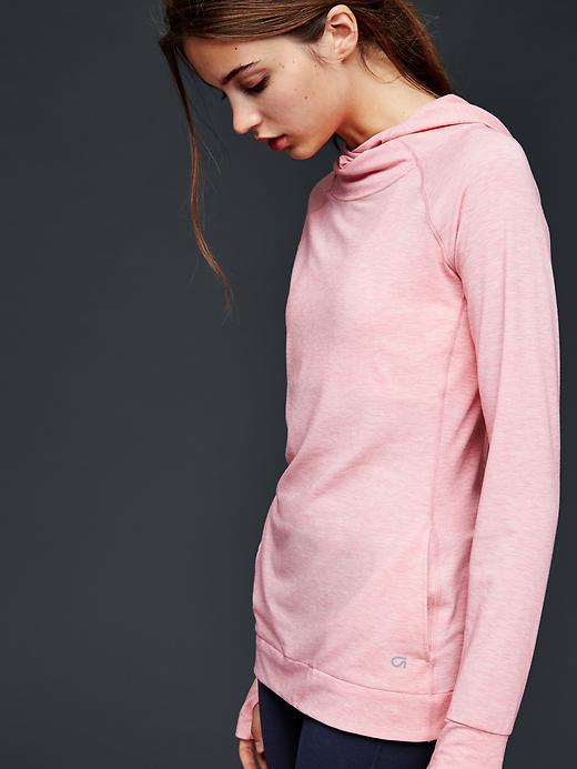 Gap Gapfit Breathe Heathered Hoodie - Pink Heart
