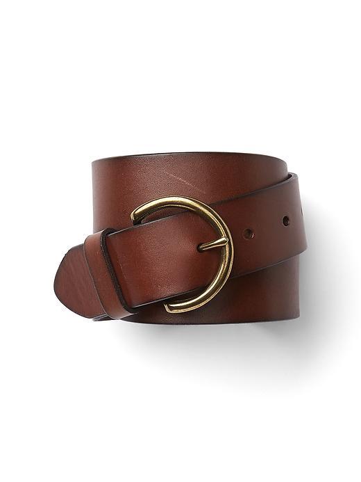 Gap Women Leather Contour Belt - Papaya