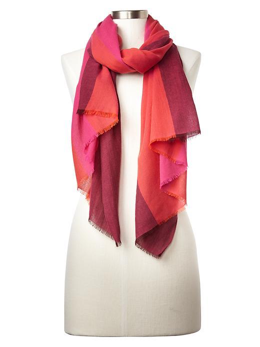 Gap Women Wide Stripe Scarf - Standout Pink