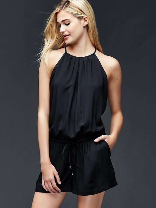 Gap Women Halter Romper - True Black